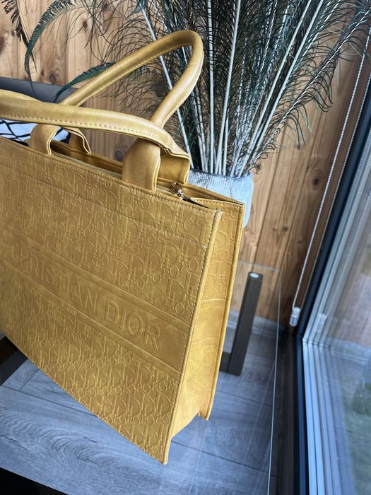 Сумка шкіряна нова Paste чорна та жовте Dior