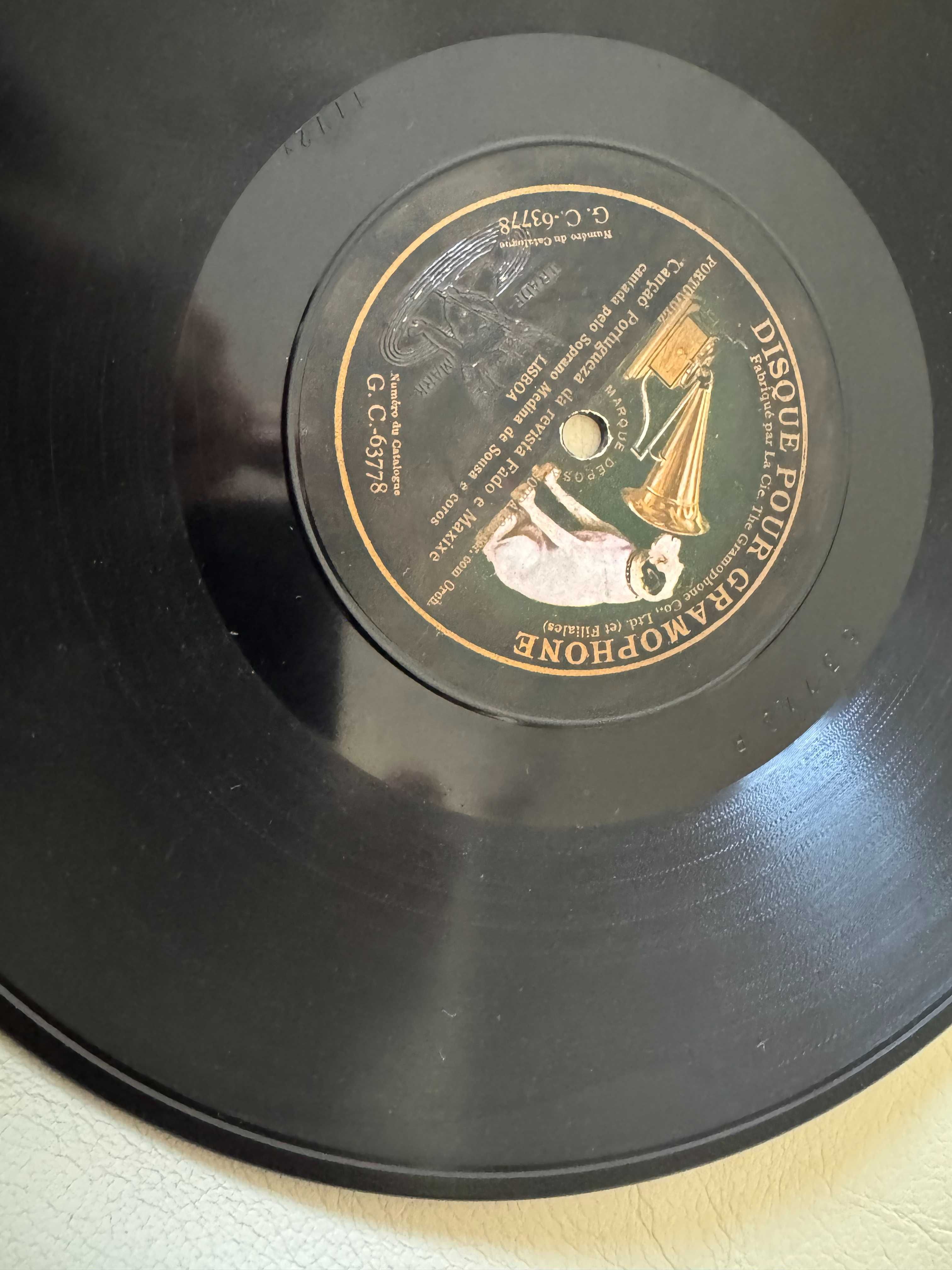 Disco de gramofone grafonola, "A vassourinha" da Revista Pais do Vinho