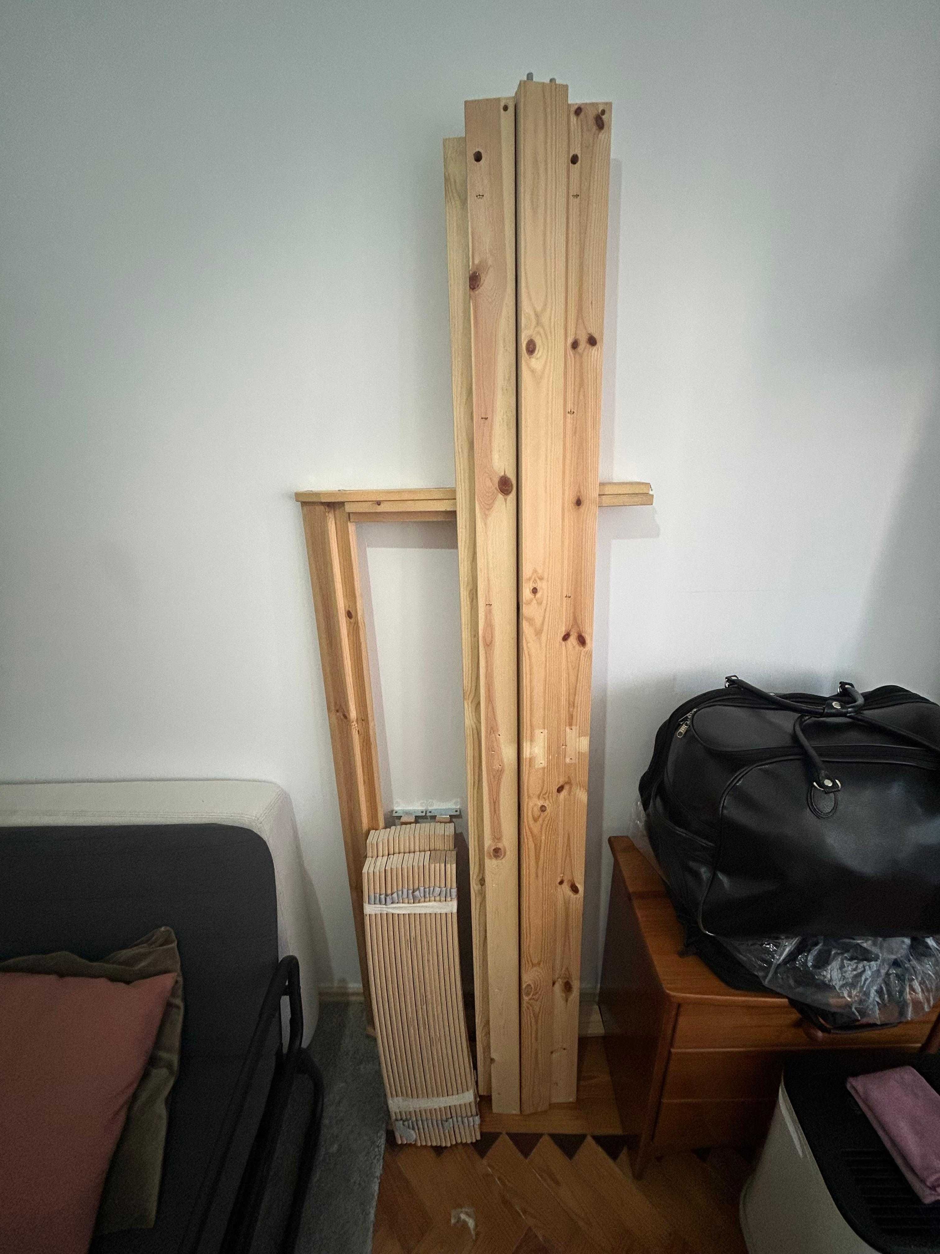 Cama Casal com Estrado 140x200cm IKEA NEIDEN como novo