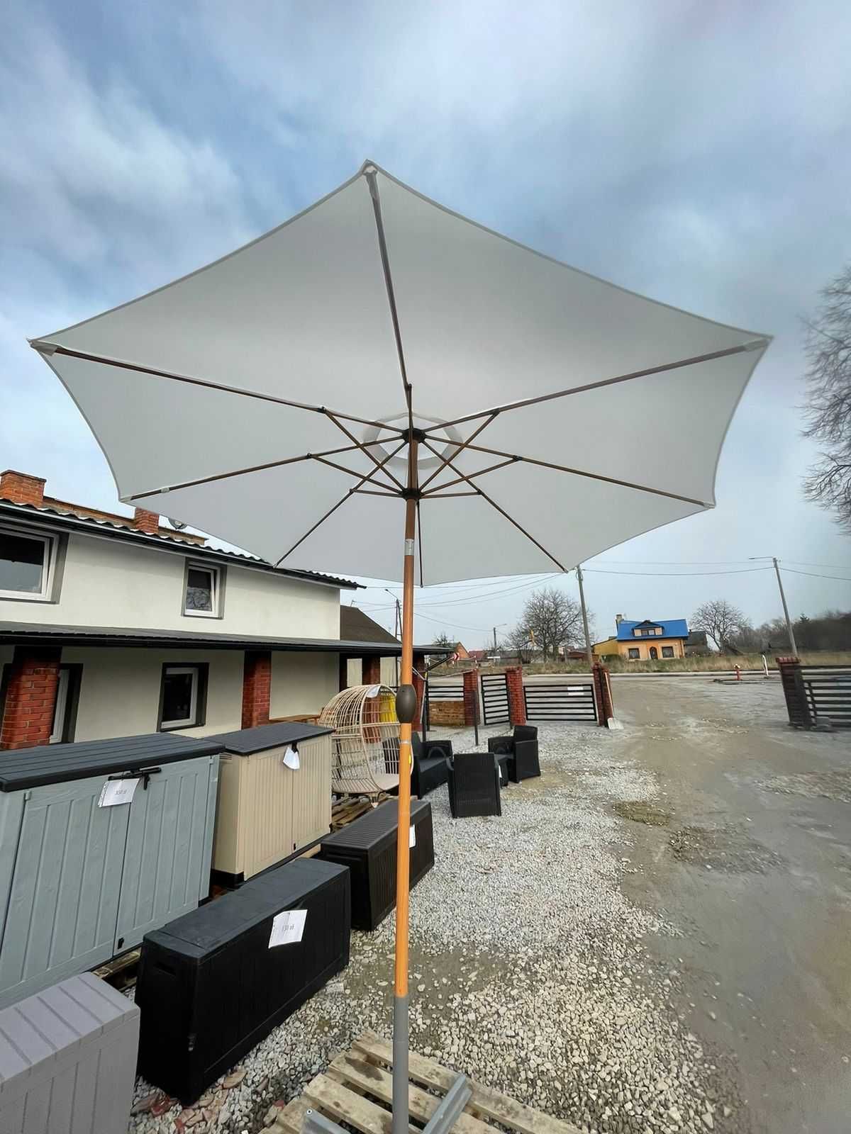 Parasol GoodHome Capraia 300 cm biały 2F/1