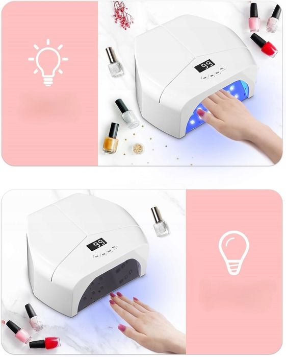 Lampa UV/LED 268W 57 diod LCD do manicure i pedicure BLUEQUE