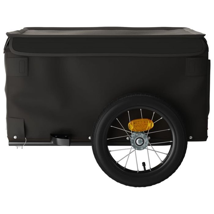 vidaXL Przyczepka rowerowa dla zwierząt, czarna, 30 kg, żelazo