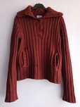 Sweter S M bordowy