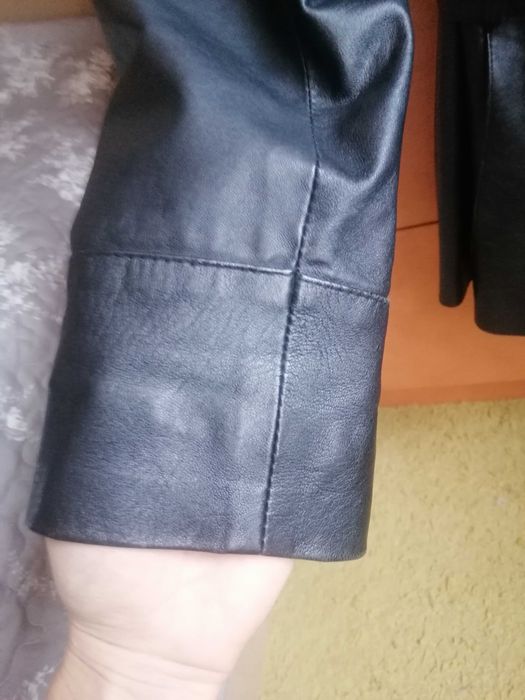 Кожаный пиджак женский