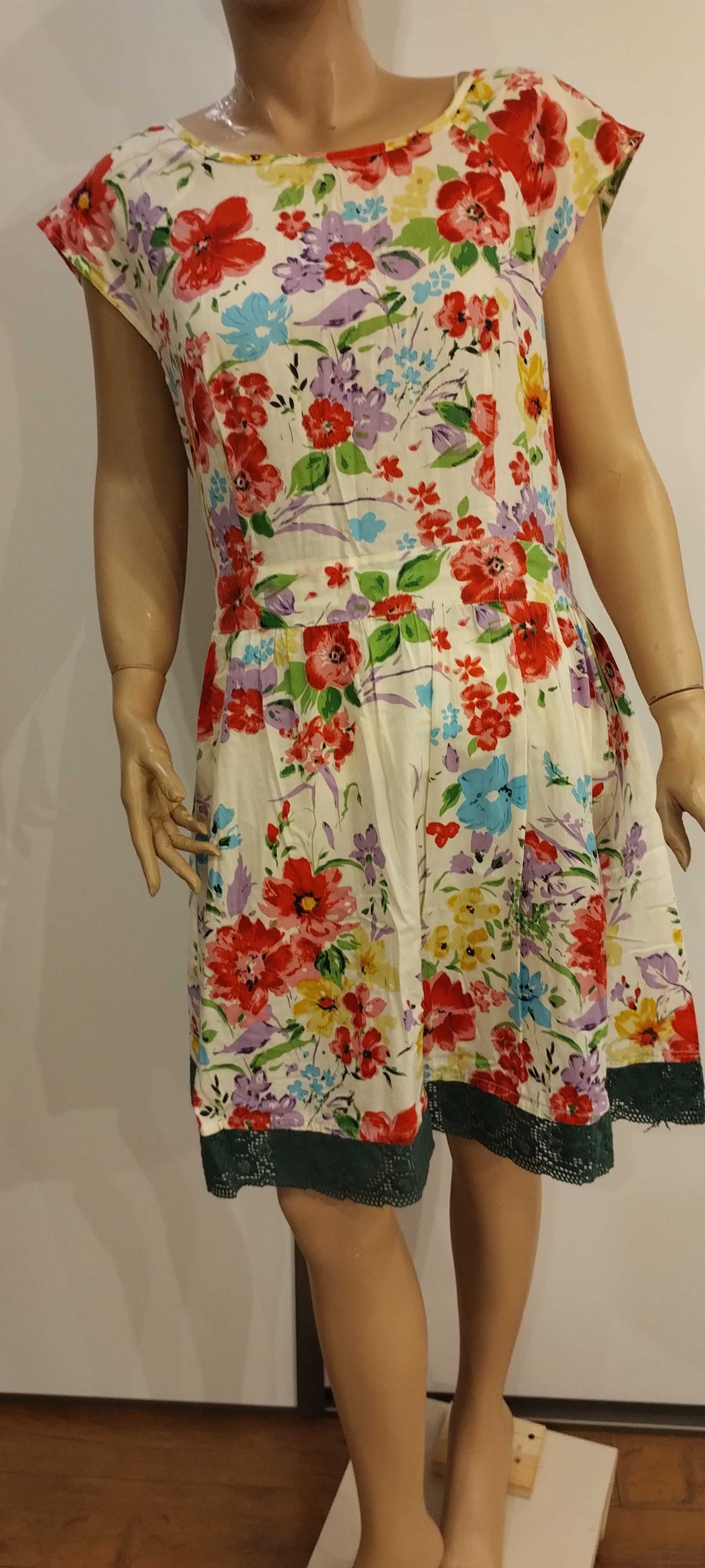 Hit! Musthave sukienka w kwiaty kolorowa łąka r.44