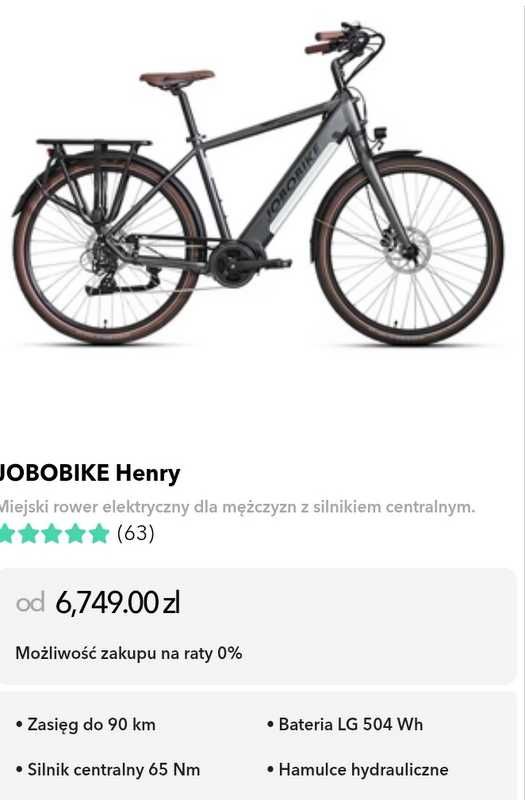 Rowery elektryczne JOBOBIKE Zapraszamy na darmową jazdę próbną.