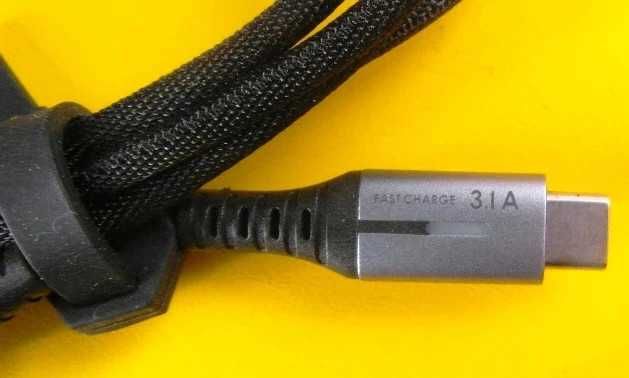 Kabel USB C 2m 200cm 3.1A wzmacniany w oplocie INIU szybkie ładowanie