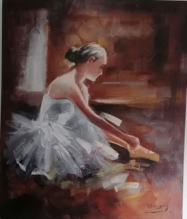 Venda de quadro pintado em acrílico novo e assinado