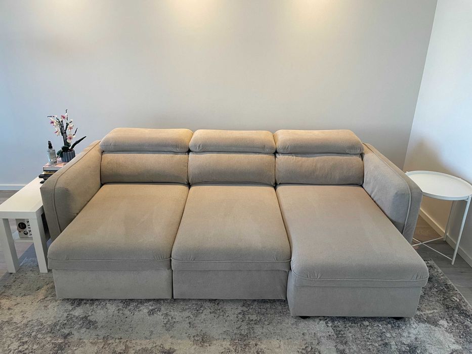 Sofá 3 lugares com chaise – como novo