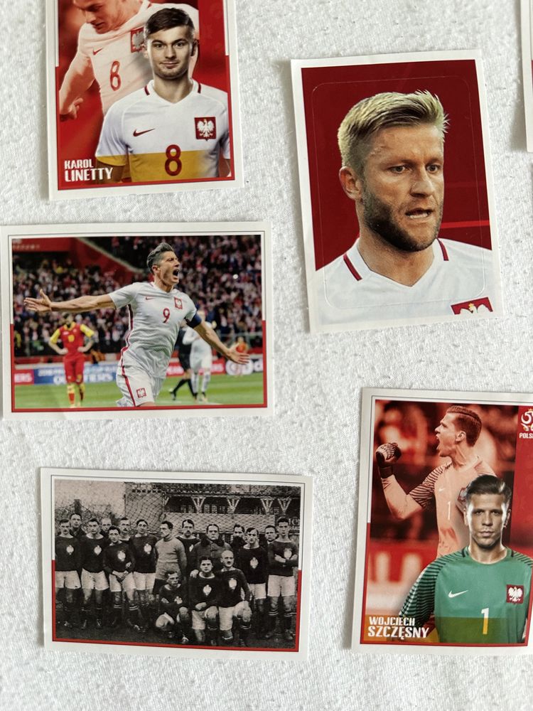 Naklejki piłkarzami reprezantacji nożna panini karty kolekcjonerskie
