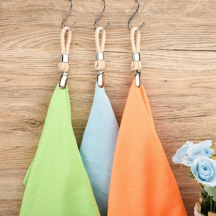 7x Wieszak Klips do Ręczników Łazienka Kuchnia zawieszka sznurek