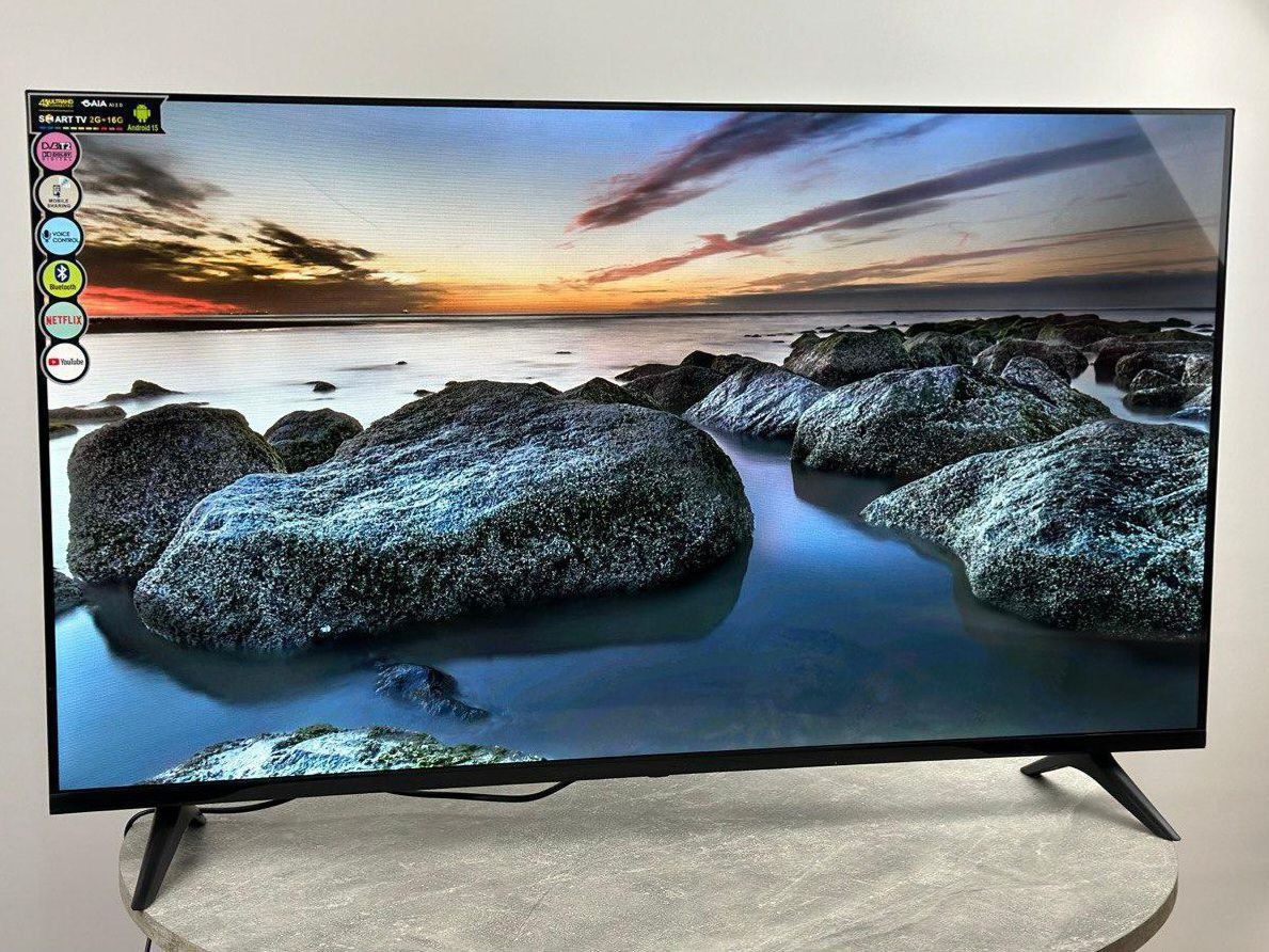 2025 телевізори 32" 42" 50" T2 wi-fi BT •безрамкові• SmartTV android15