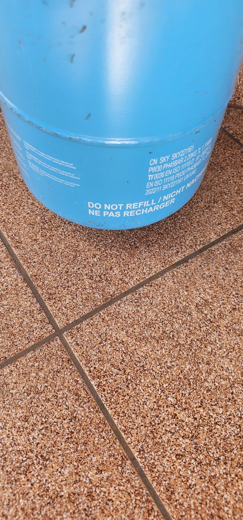 Butla na hel butla po helu 7 l 2.2 kg