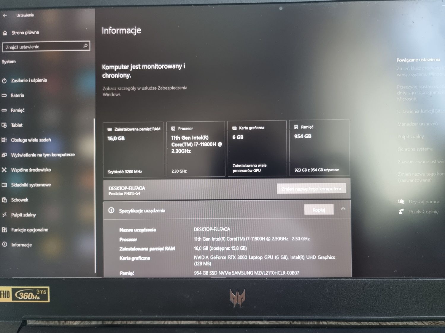 Sprzedam laptopa marki ACER