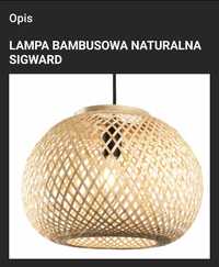 Lampa SIGWARD, z naturalnego drewna bambusowego
