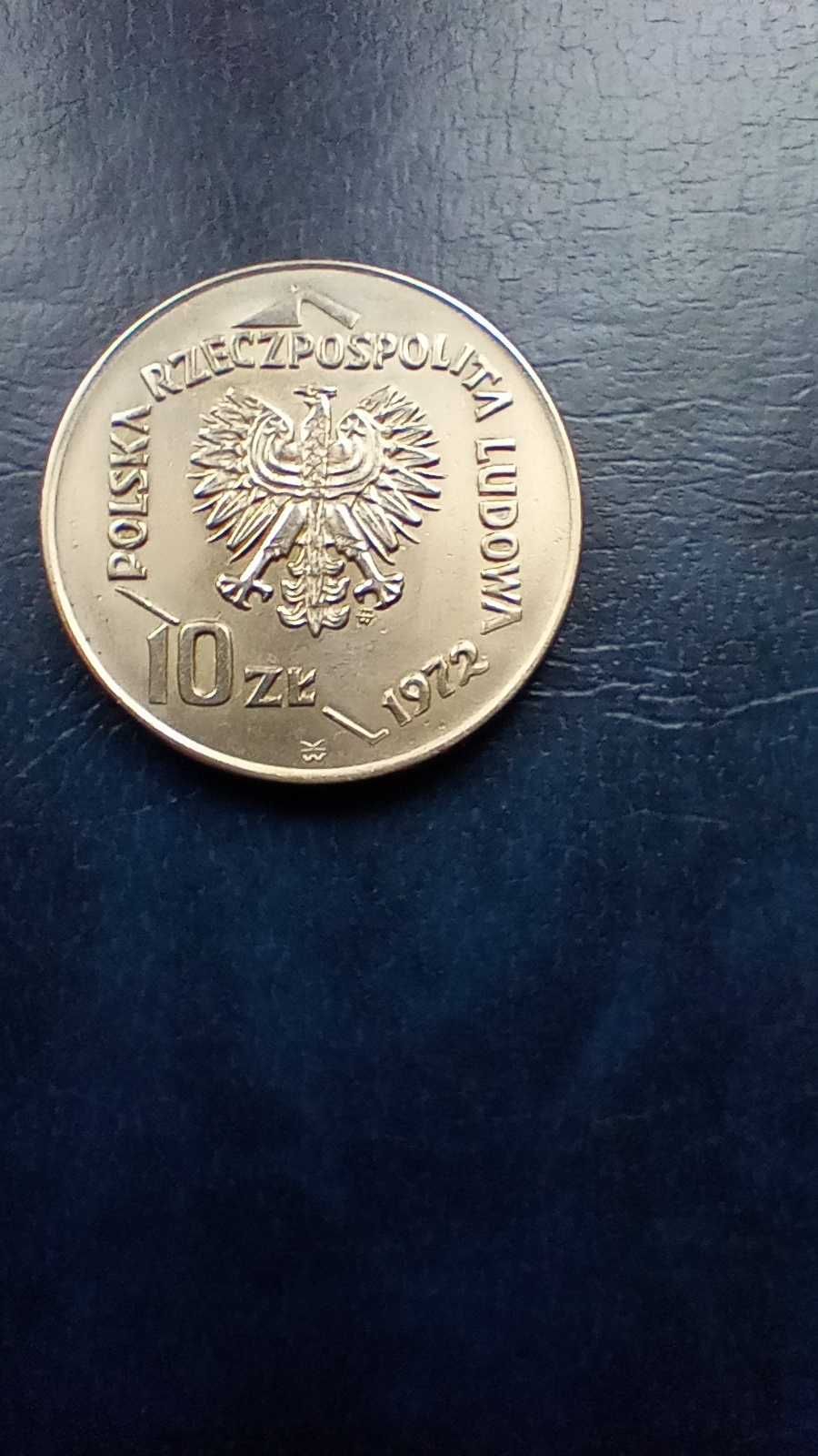 Stare monety 10 złotych 1972 Port w Gdyni PRL stan menniczy
