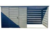 Schowek Domek Ogrodowy 2,5x1,5m Wiata 2,2m Antracyt Dach spad  ID644