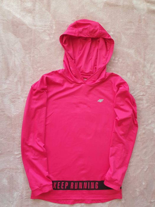 Bluza z kapturem sportowa różowa 4F