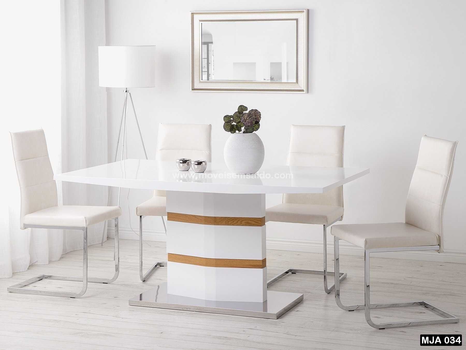 Mesa de Jantar Lacada - Fixa ou Extensível - Todas Medidas e Cores