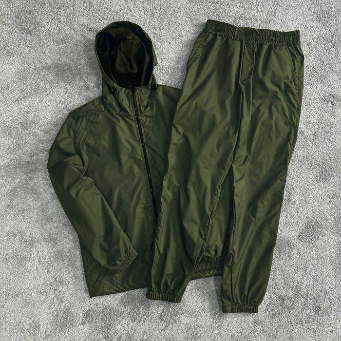 Спортивний костюм чоловічий плащівка весна осінь з капюшоном чорний