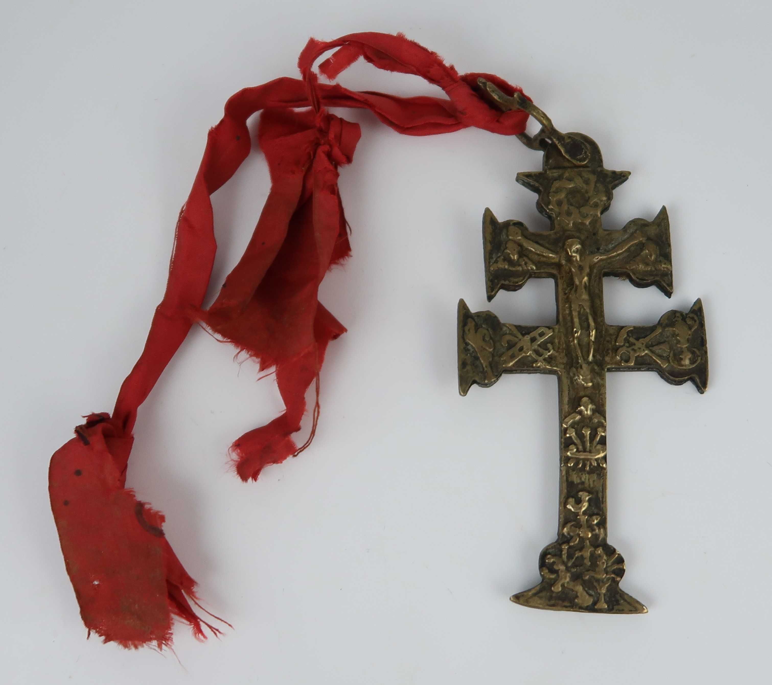 Cruz de Caravaca em bronze Séc. XIX