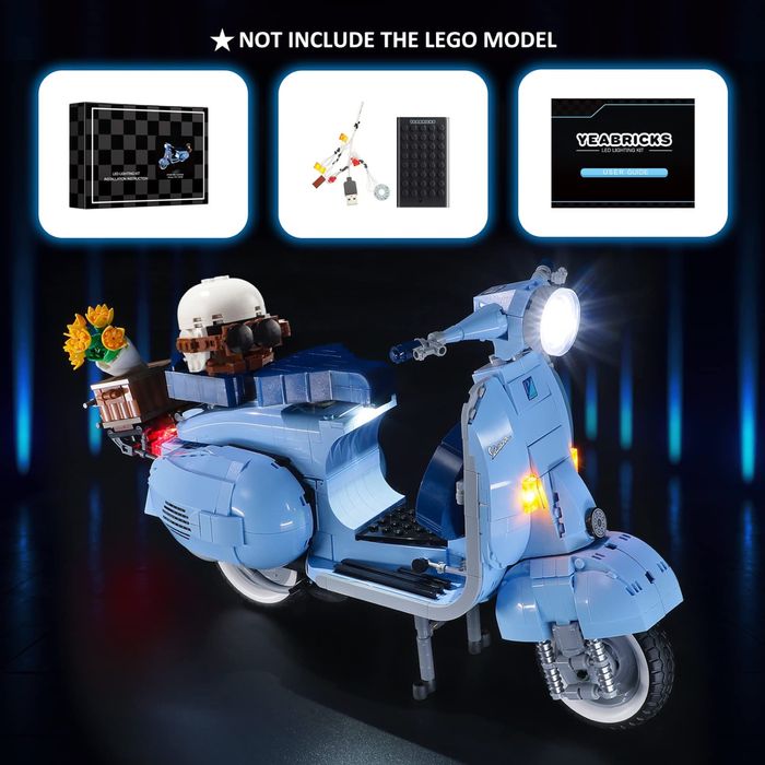 Vespa Lego 125 + Światła LED YeaBricks