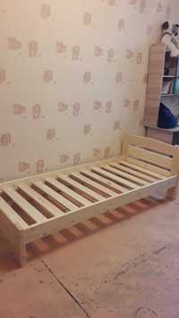 кровать натуральная деревянная детская 80*200