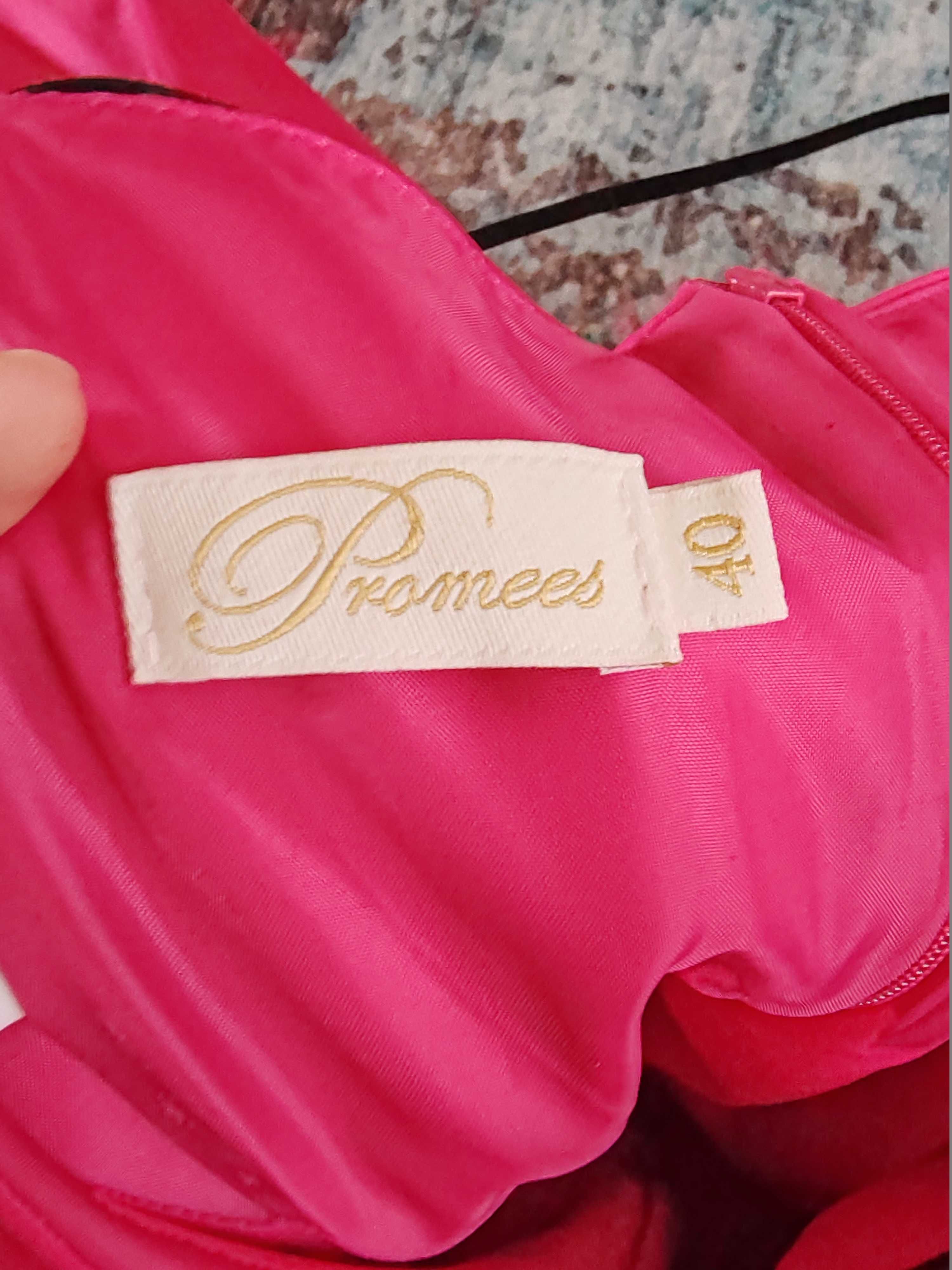 Sukienka różowa na ramiączkach rozm. 40 Promees + bolerko