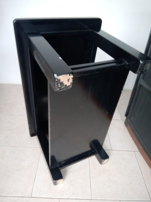 Mesa de Centro (madeira maciça) pintada preto