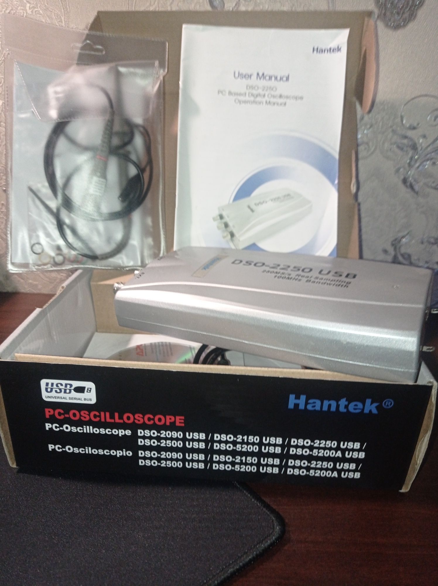 Цифровой USB-осциллограф hantek pc dso 2250