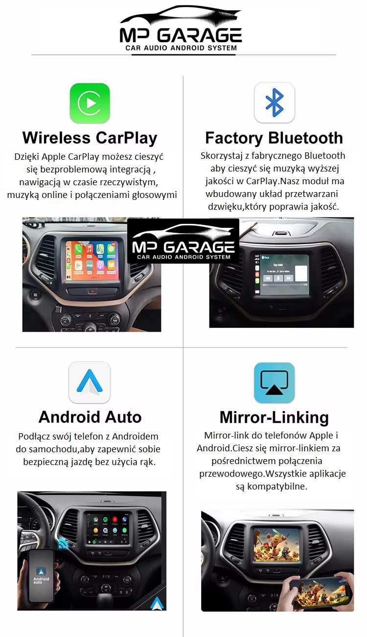 Dodge / Jeep / Chrysler uConnect 8.4 moduł Apple CarPlay/Android Auto