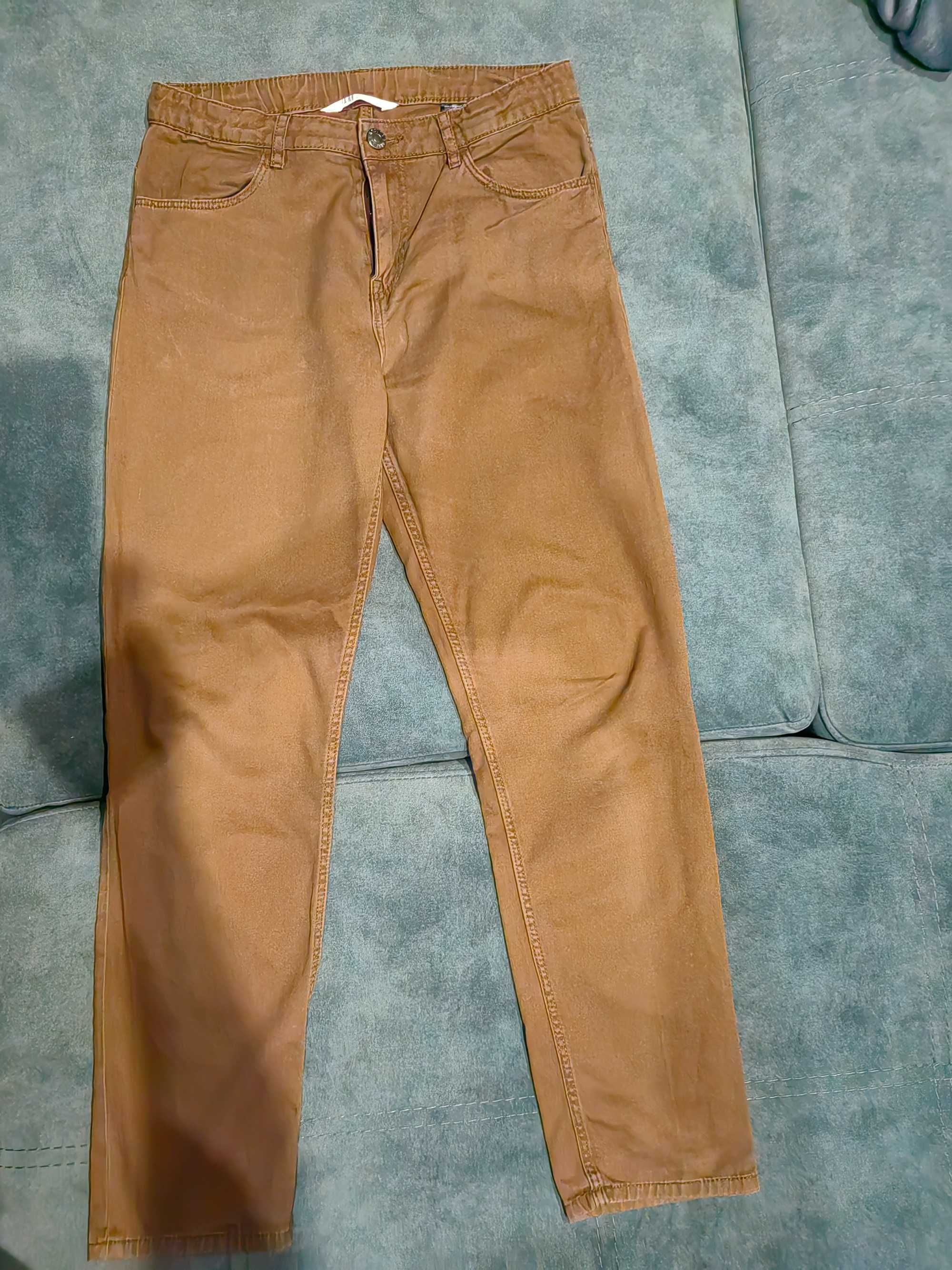 Spodnie H&M kolor brązowy r.164