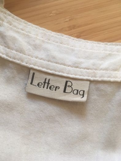 Beżowa torba płócienna Letterbag