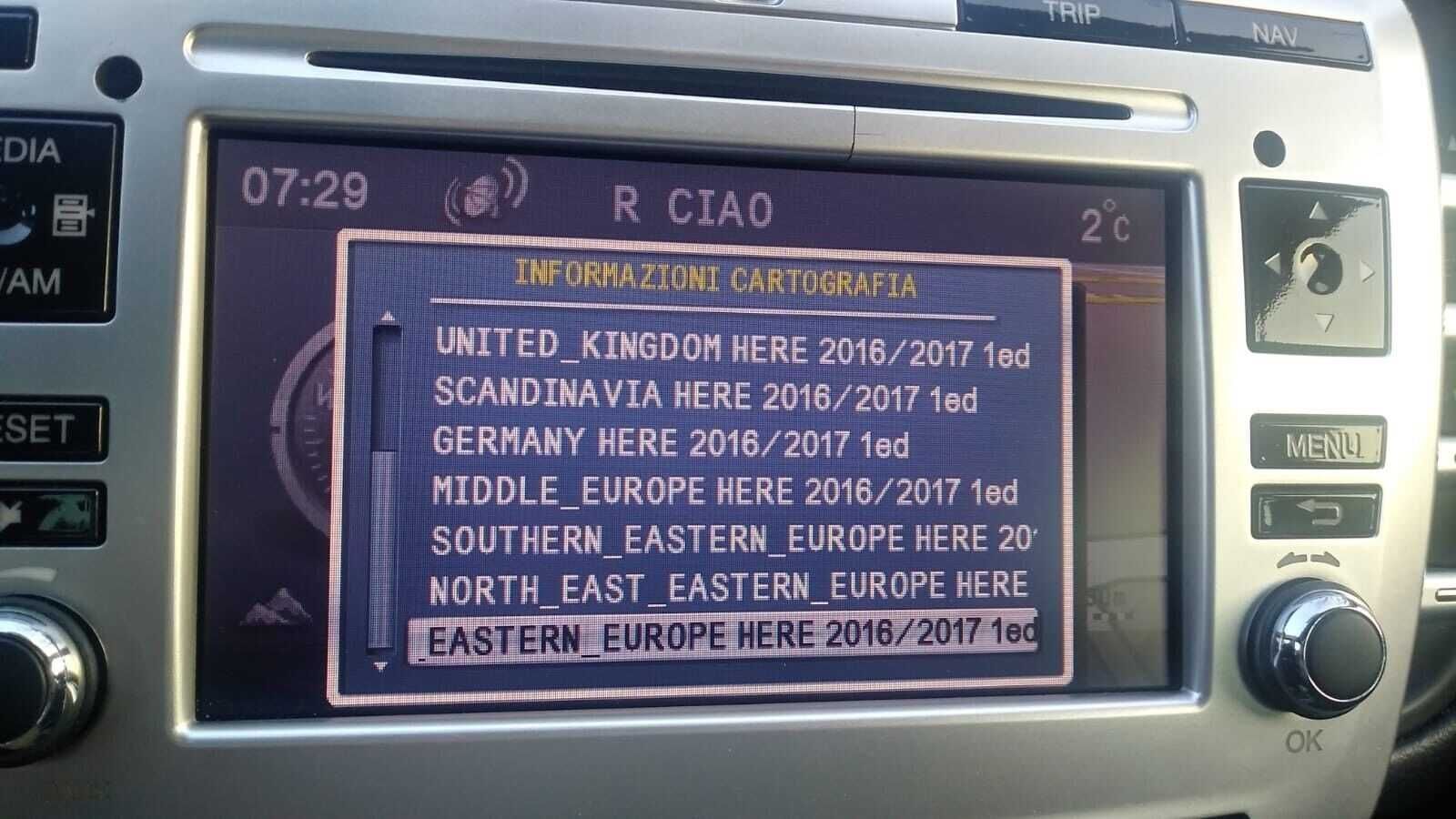 ALFA ROMEO / FIAT / LANCIA - Atualização NAV Mapa GPS Cartão SD v 2017