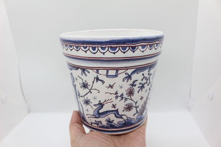 Vaso em Faiança Coimbra Assinada e numerada Séc. XVII