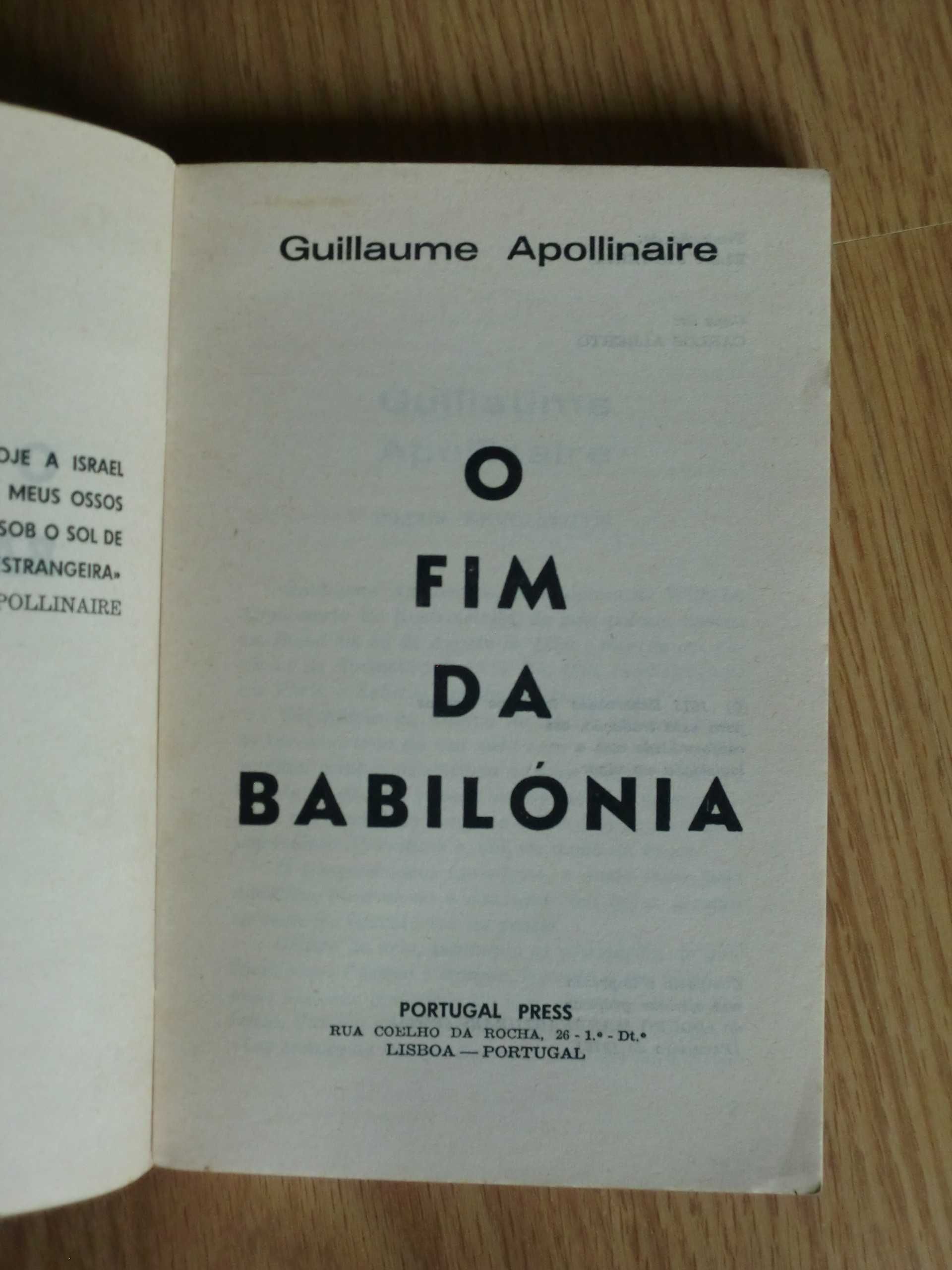O Fim da Babilónia de Guillaume Apollinaire