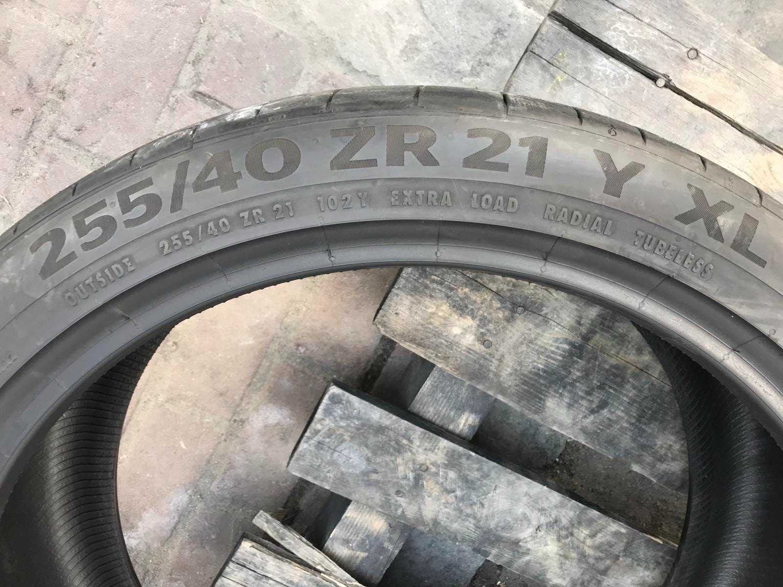 Шини Continental 255/40r21 Пара літо б/у склад Оригінал