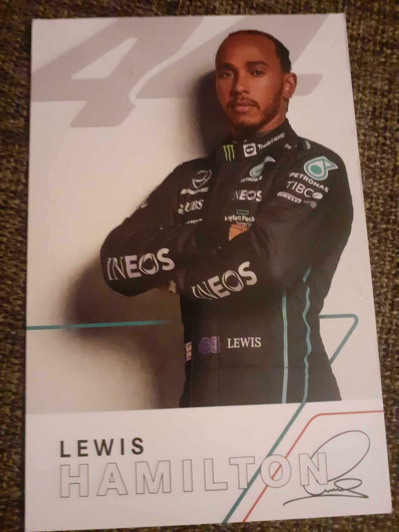 Karta mercedes F-1 Lewis Hamilton