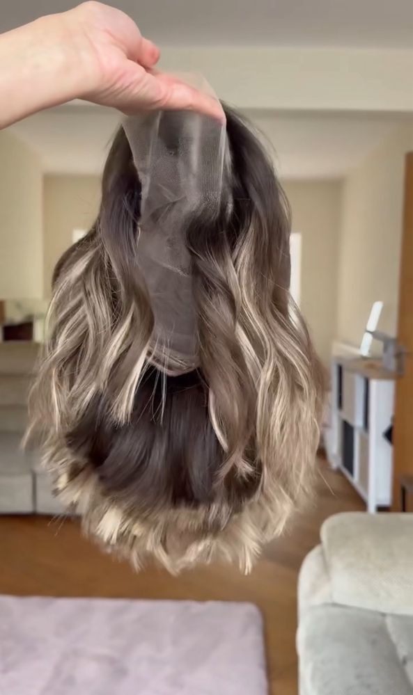 nowa naturalna peruka lace front 100% ludzki wlso na co dzien