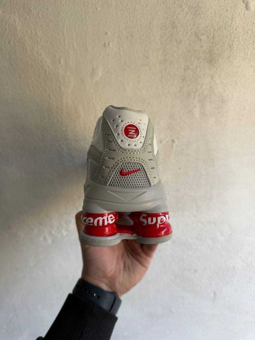 Кросівки Nike x Supreme Shox Ride 2 Grey White / кроси Найк х Супрім