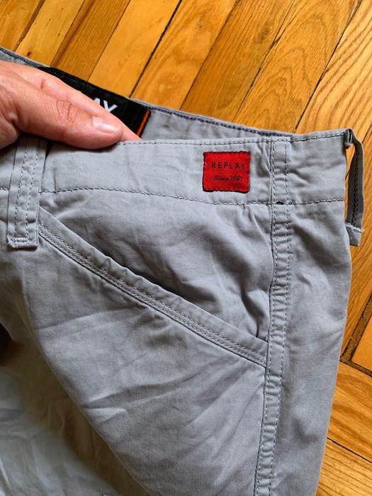 Бомбезные мужские штаны брюки карго с карманами REPLAY Italy оригинал