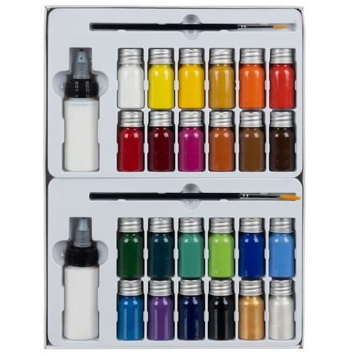 Farby farba do malowania ubrań tkanin 24 szt 180 ml DIY