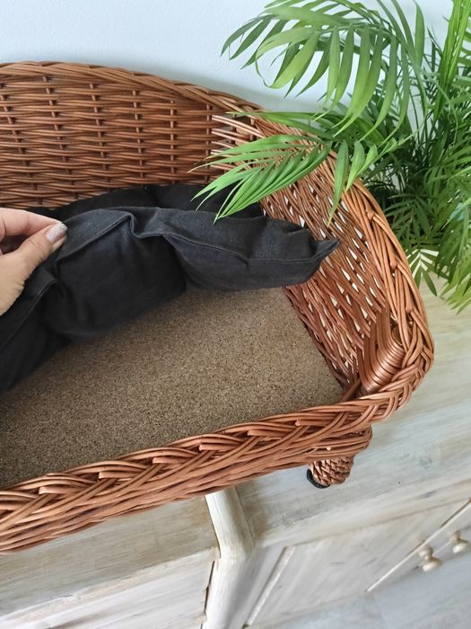 Sofa legowisko kanapa wiklinowa dla psa