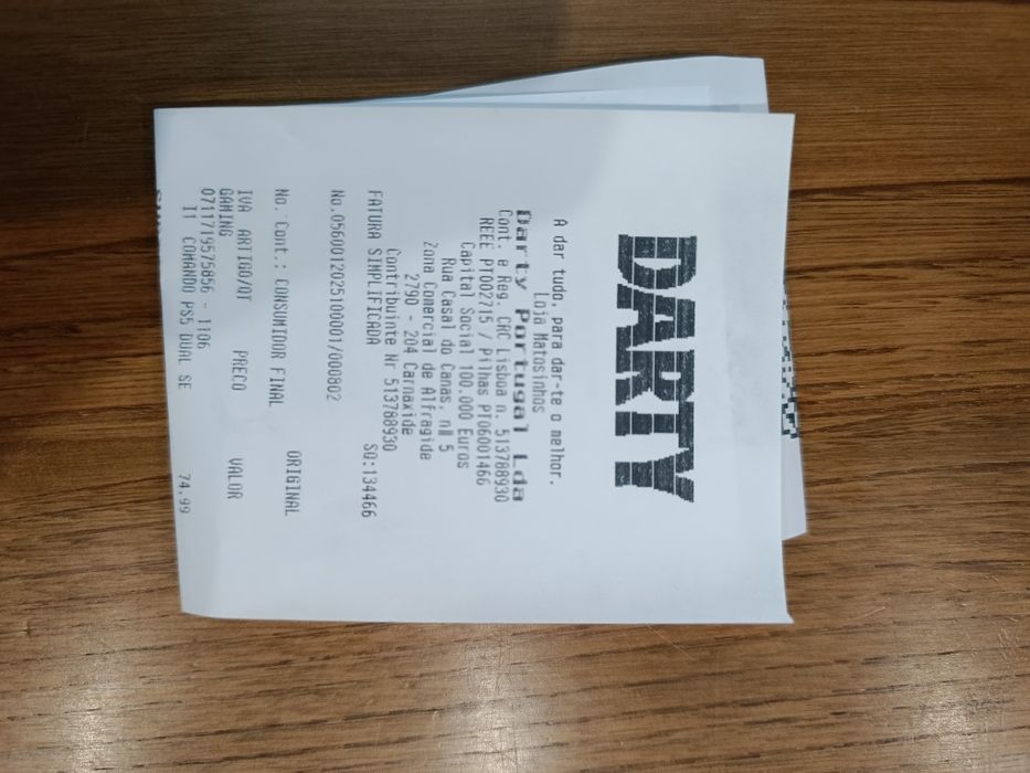 Comando PS5 DualSense NOVO com fatura