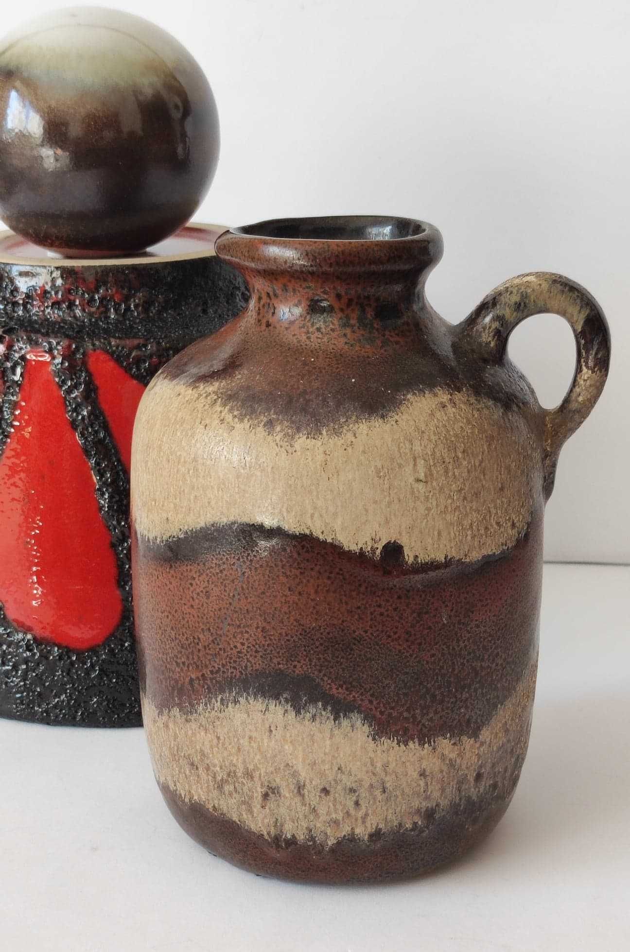 Stary kolekcjonerski ceramiczny wazon, Ruscha Design WGP