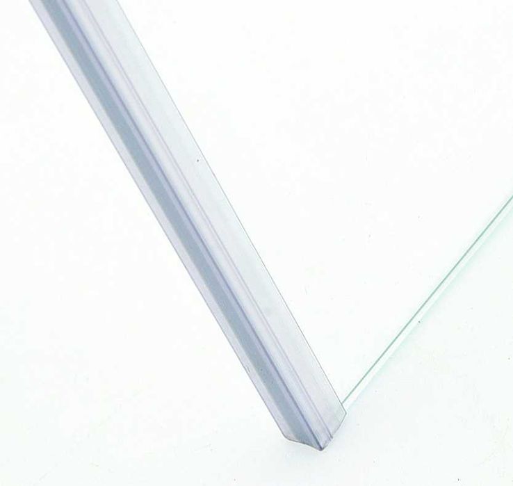 Накладка на торец стекла ( ФС 01 В ) длина 2м. Прозрачная 2 шт.