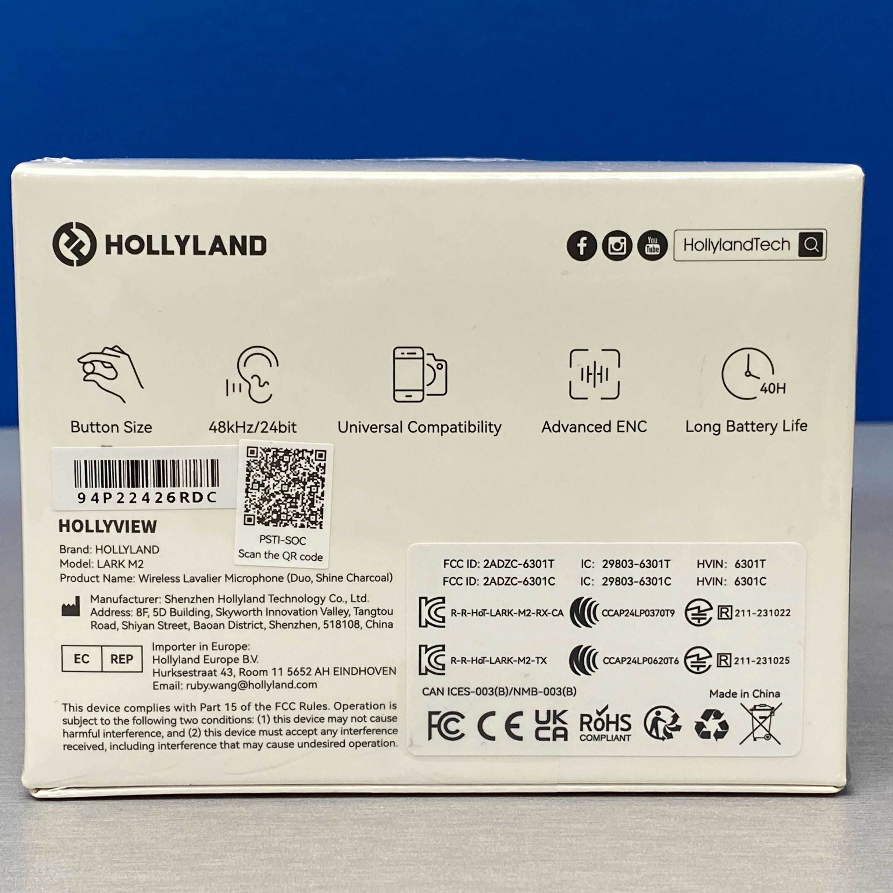 Hollyland Lark M2 Duo (SELADO - 3 ANOS DE GARANTIA)
