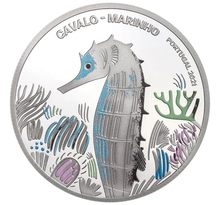 - 5€ PROOF PRATA - Cavalo marinho l, 2021