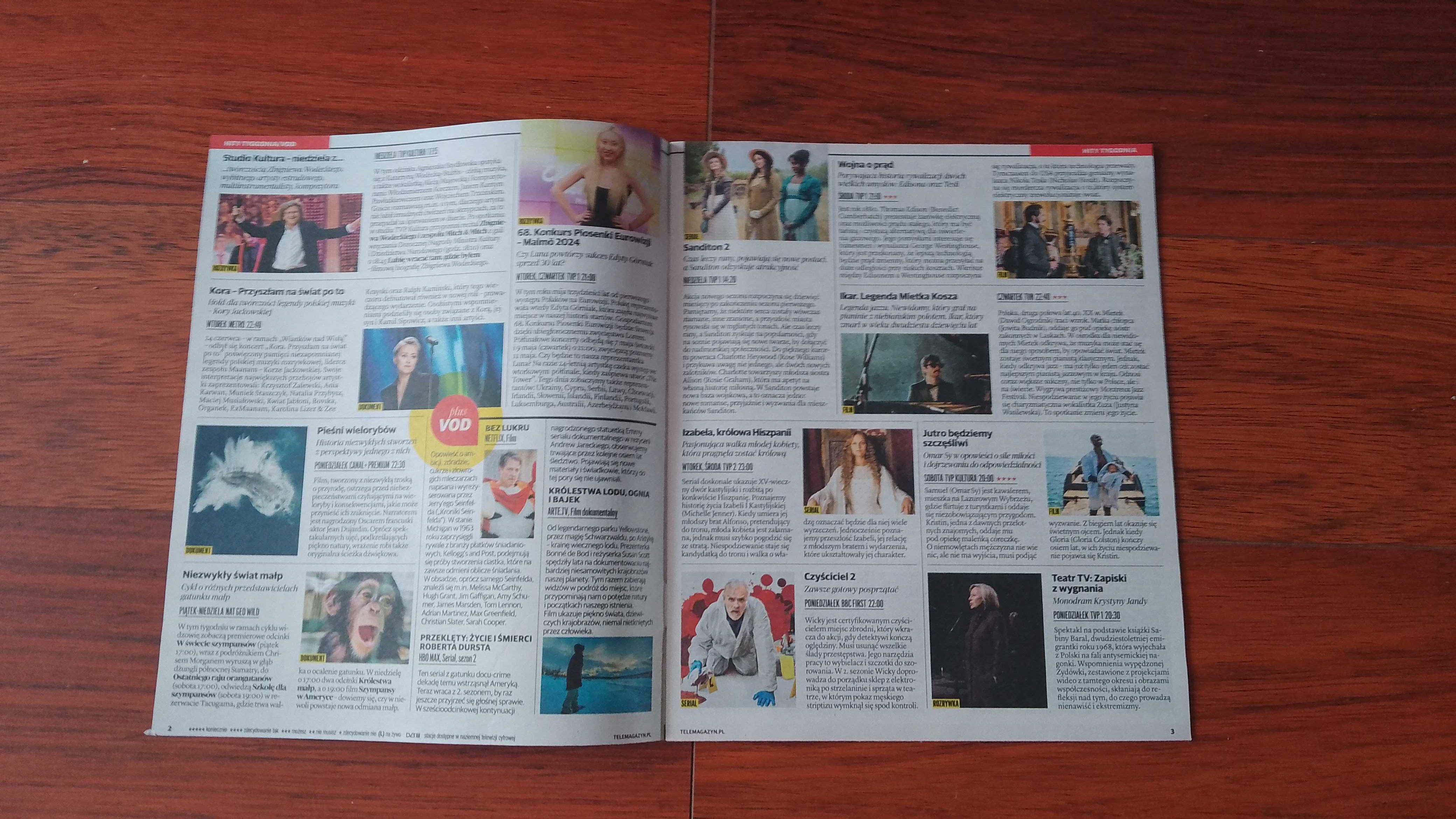 Telemagazyn gazeta z programem tv, opisy filmów, krzyżówki, rok 2024