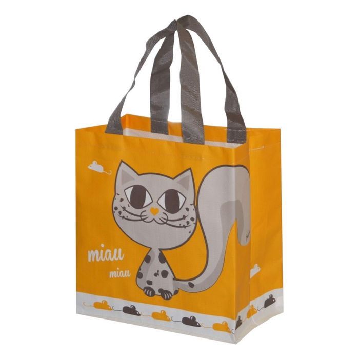 torba na zakupy 10l 25x15x27 kitikat żółta 1szt